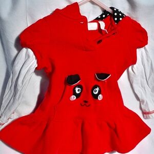 Babies' long sleeve dressy shirt, red and white, 12 mo., from Baby Headquarters